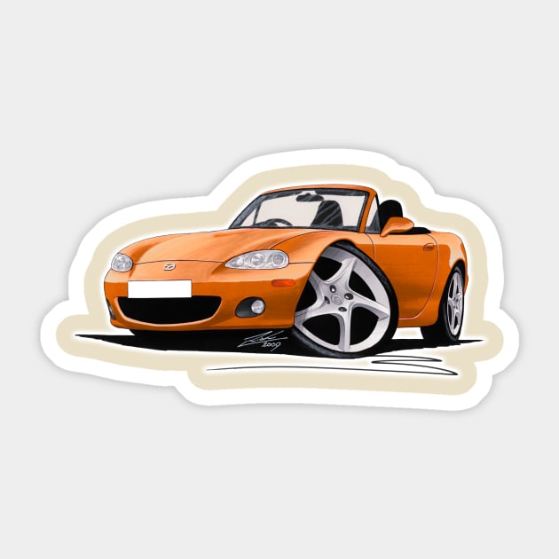 Mazda MX5 (Mk2) Gold Sticker by y30man5